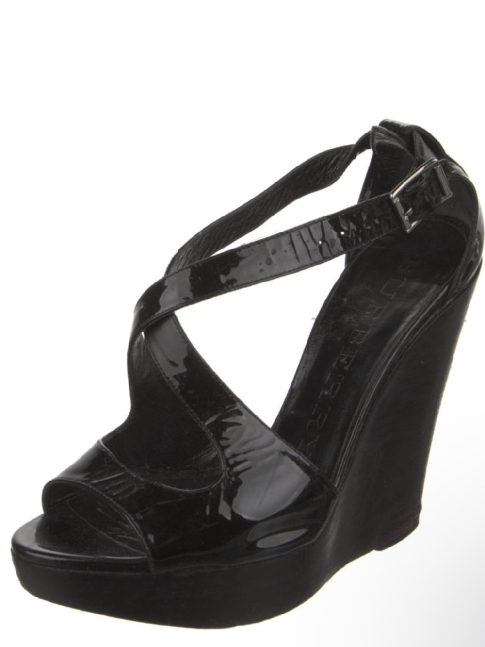 Burberry Black Patent Platforms